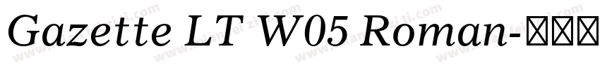 Gazette LT W05 Roman字体转换